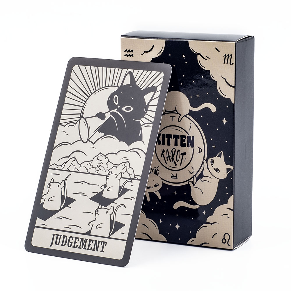 Tarot Cards Deck With Guidebook - Baraja de Tarot de gatito, 78
