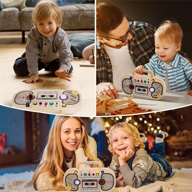 Montessori Wooden Busy Board Toddler - Tablero de Actividades Montessori de Madera