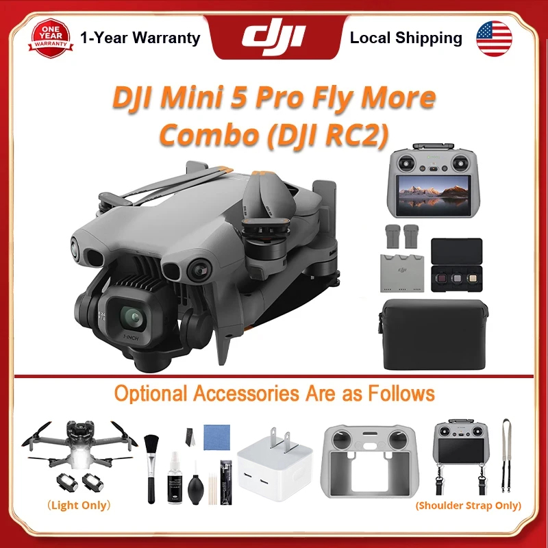 Fpv Brushless Rc Drone 4K - Kit de Drones DJI Mini 5