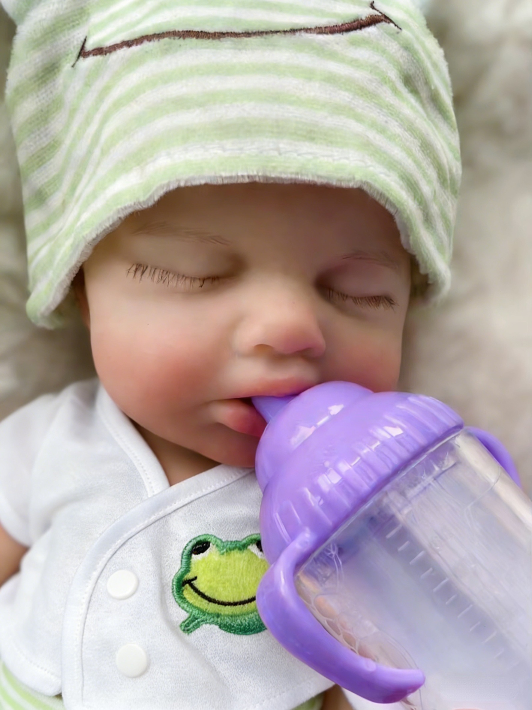 Reborn Baby Doll Silicone Realistic - Muñeca Reborn OtardDolls Loulou con Boca