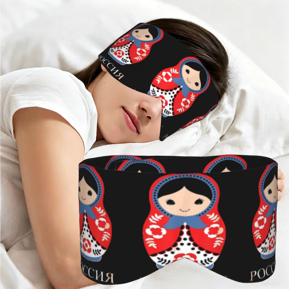 Dolls - Máscara de dormir Matryoshka, cubierta para