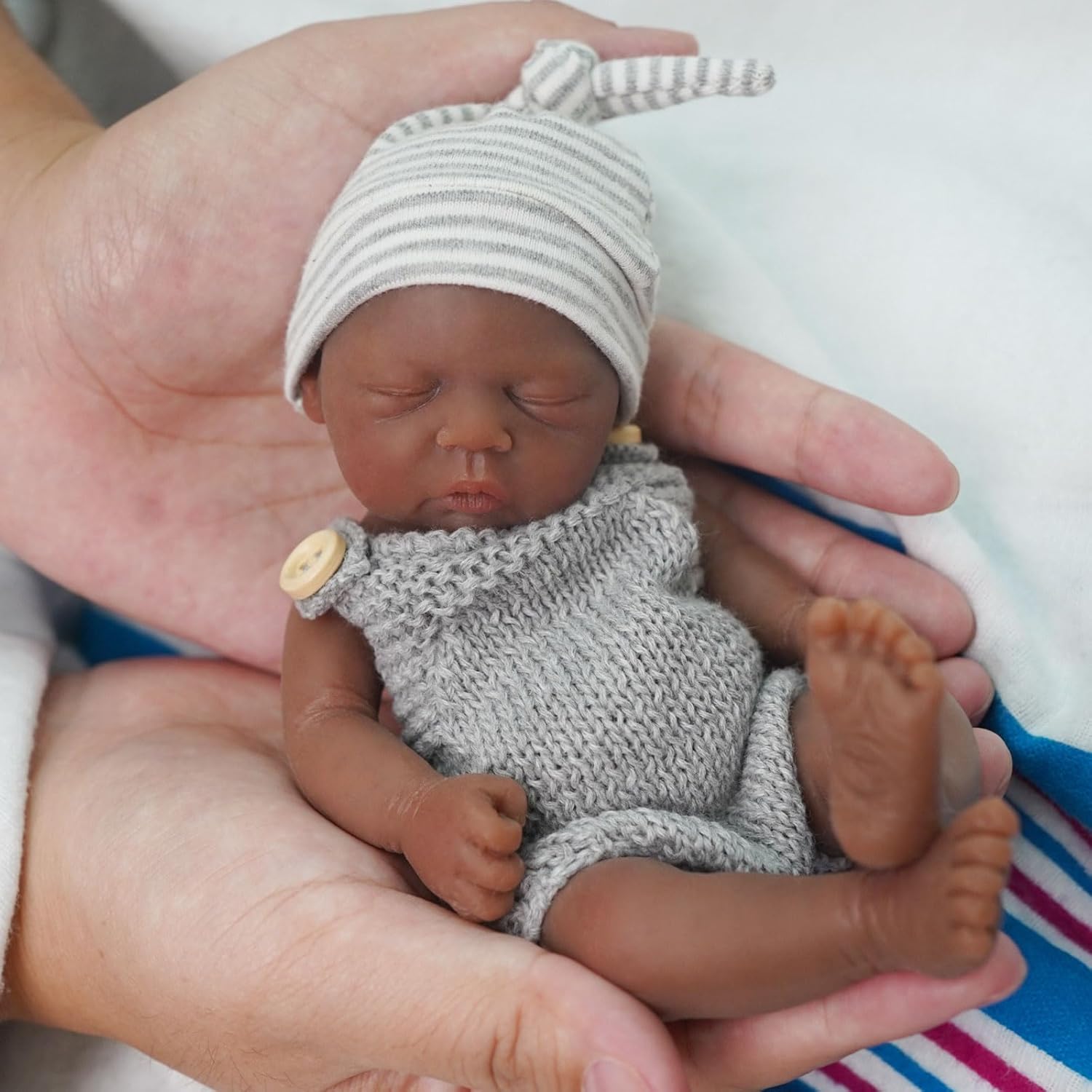 Reborn Baby Doll Silicone Realistic - Muñecas Reborn de 7 pulgadas con