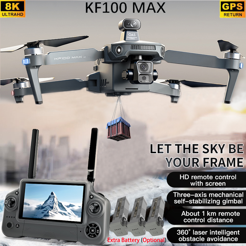 Fpv Brushless Rc Drone 4K - KF100 MAX GPS Drone 4K Cámara