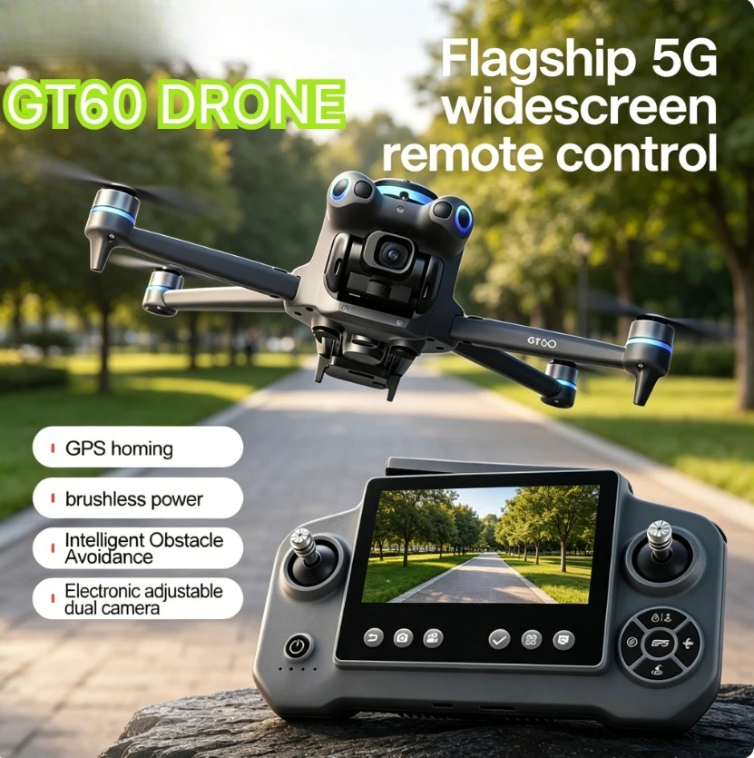 Fpv Brushless Rc Drone 4K - Dron Cuadricóptero RC Plegable Original GT60