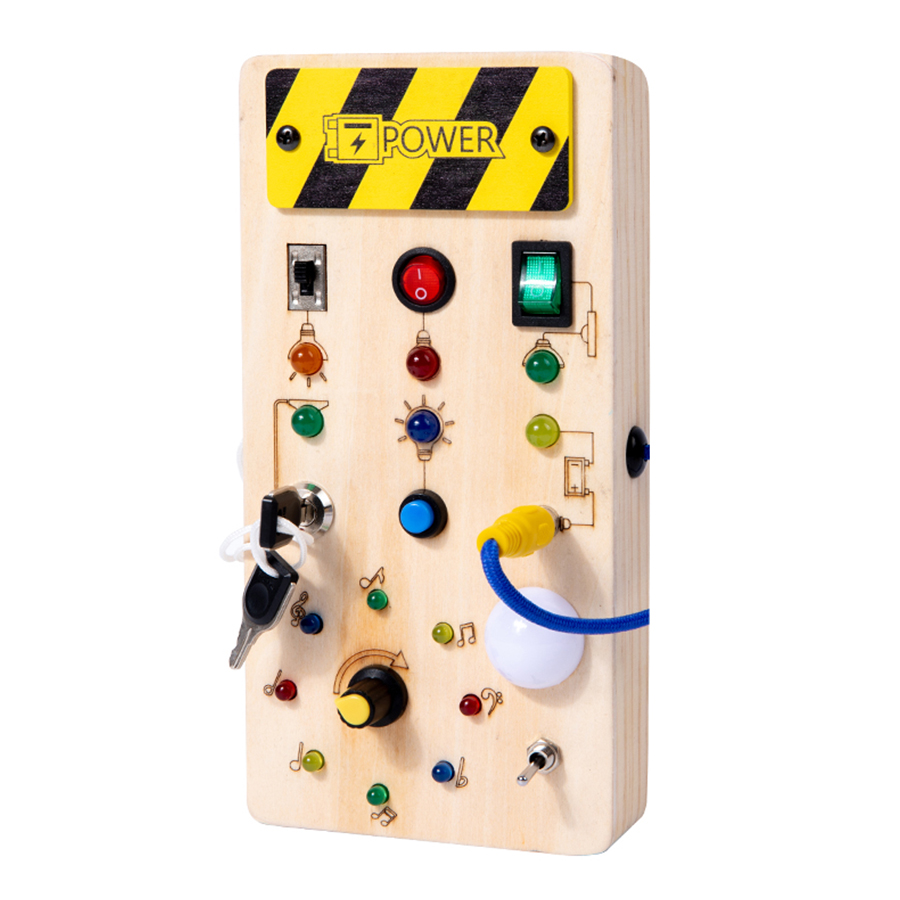 Montessori Wooden Busy Board Toddler - Tablero ocupado Montessori, juguetes sensoriales de