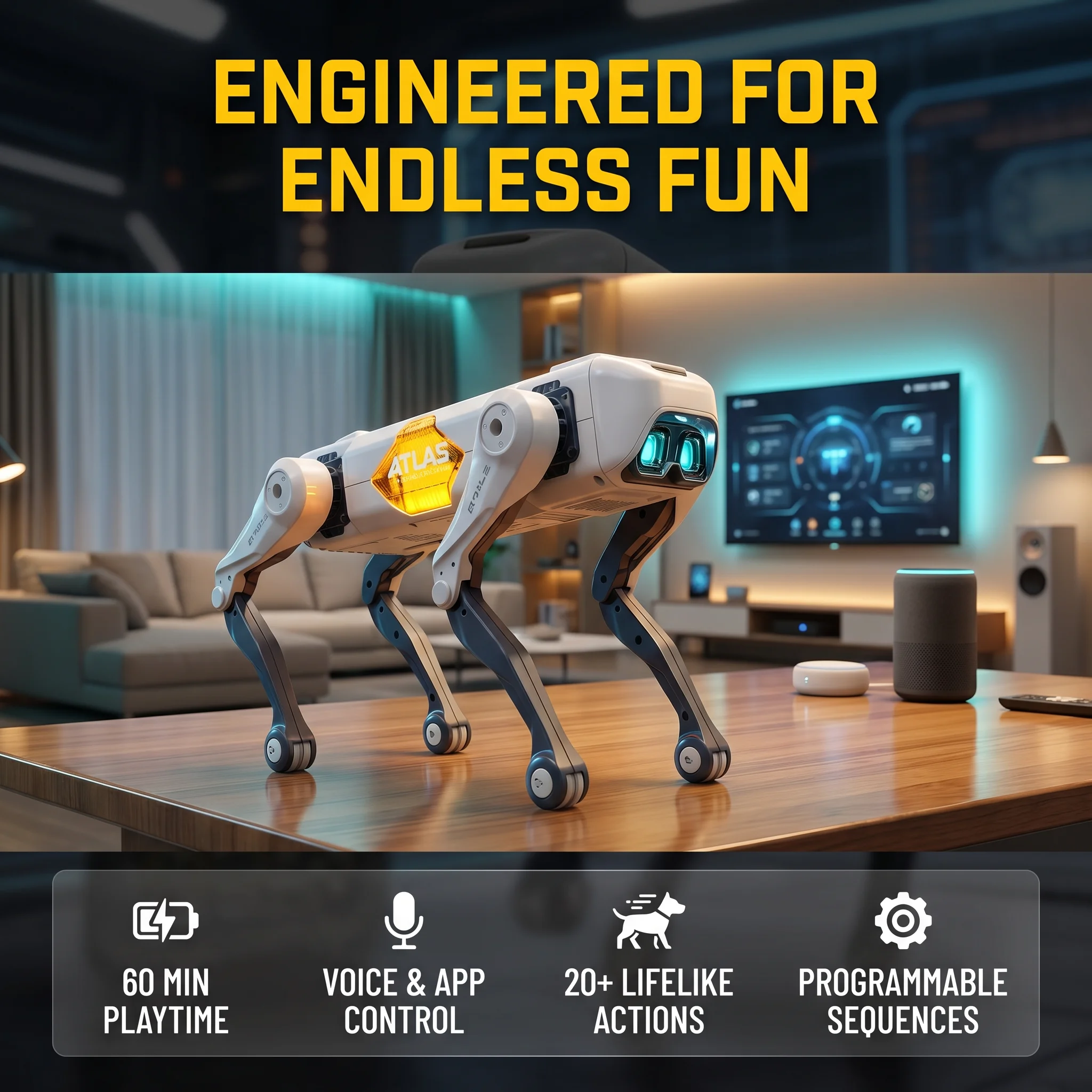 Educational Toys - Perro Robot Inteligente con IA, Control