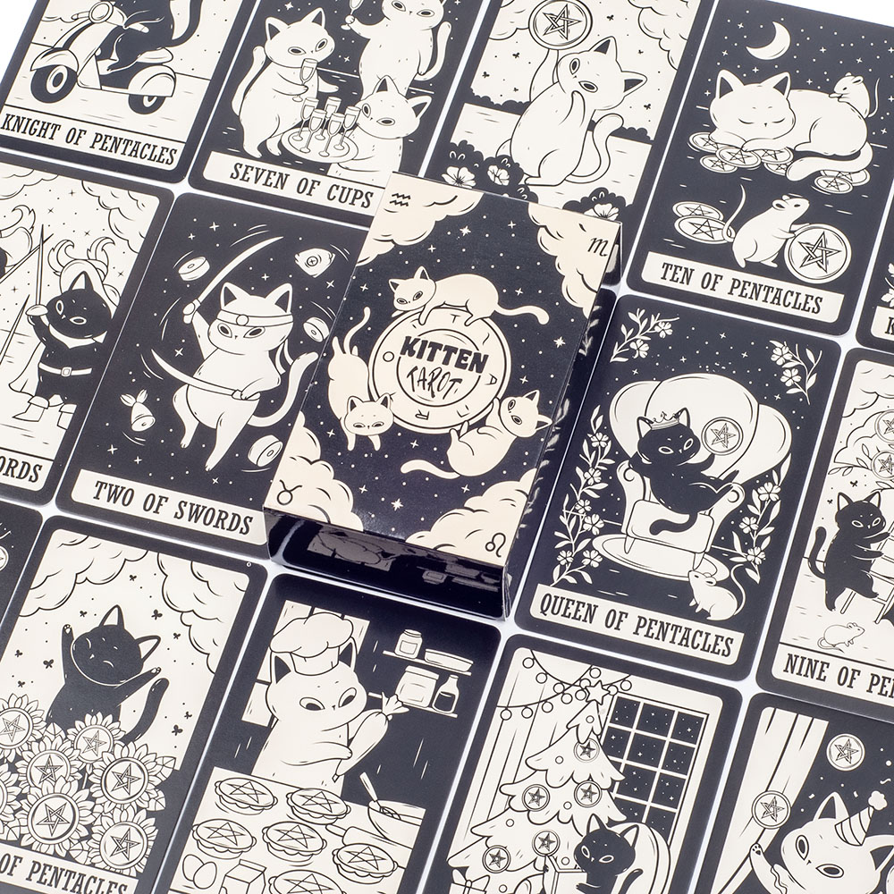 Baraja de Tarot de gatito, 78  - Tarot Cards Deck With Guidebook reseña y precio