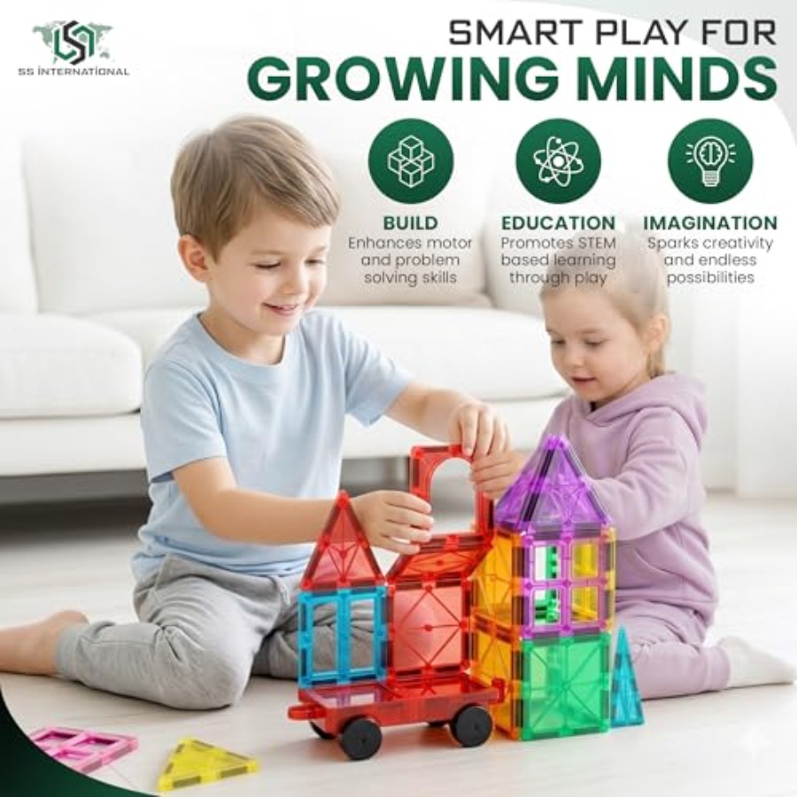Juego de Construcción de Bloqu - Magnetic Building Tiles Set 100Pcs reseña y precio