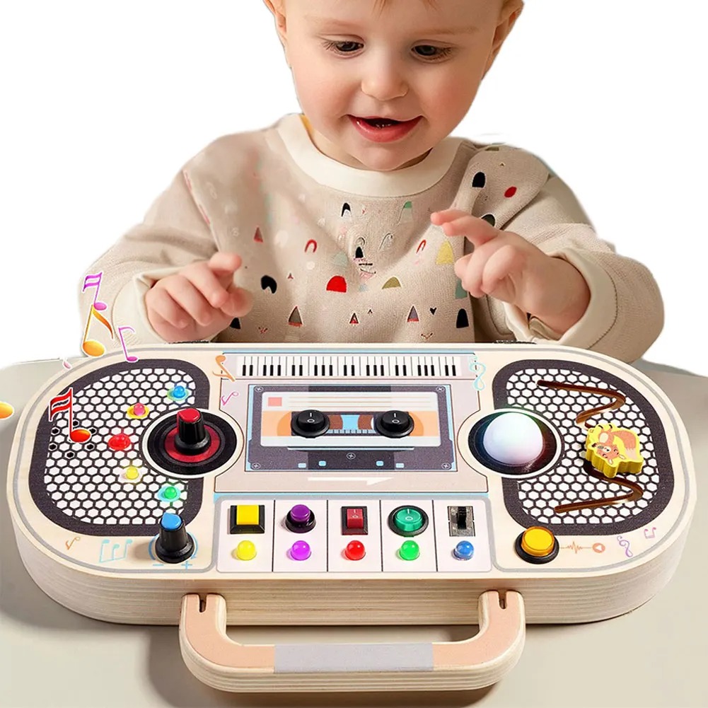 Juguetes Montessori para niños - Montessori Wooden Busy Board Toddler reseña y precio