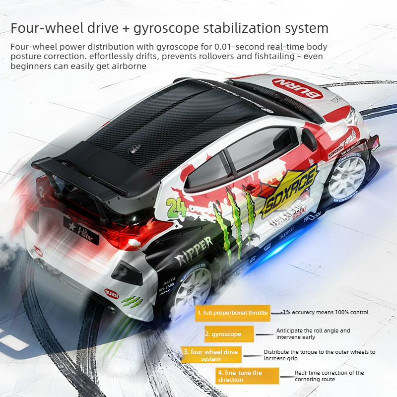 Juguete Genial, Coche de Contr - Rc Drift Car 1 24 Scale 4Wd reseña y precio