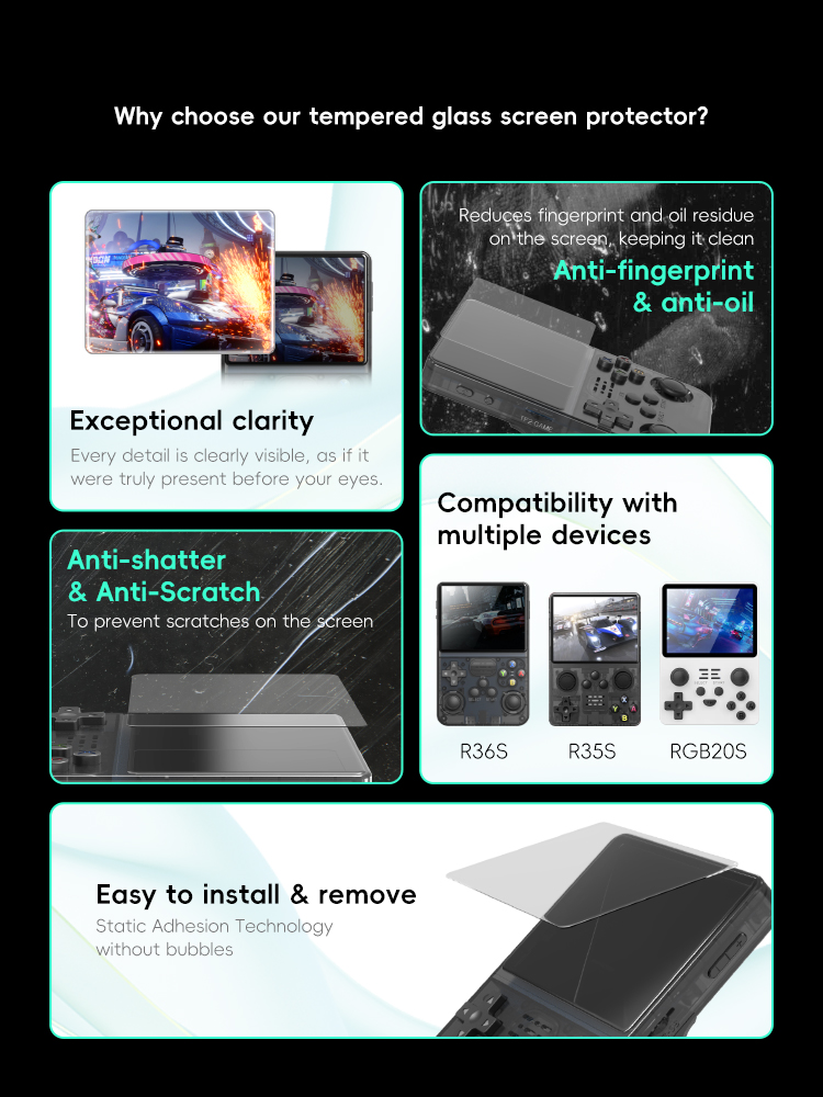 Protector de pantalla DATA FRO - Retro Handheld Game Console R36S reseña y precio