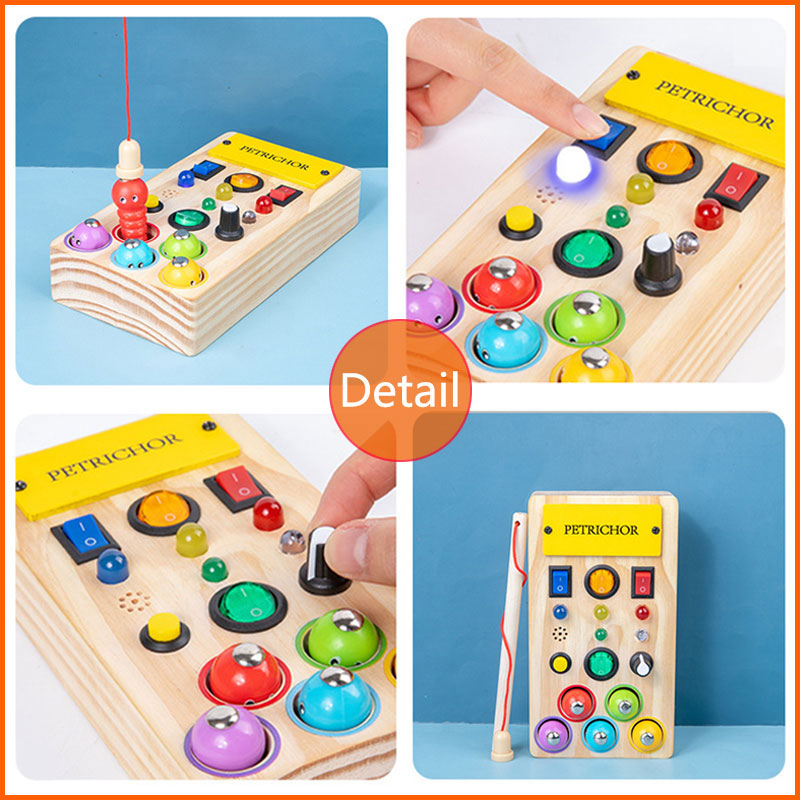 Tablero ocupado Montessori de  - Montessori Wooden Busy Board Toddler reseña y precio