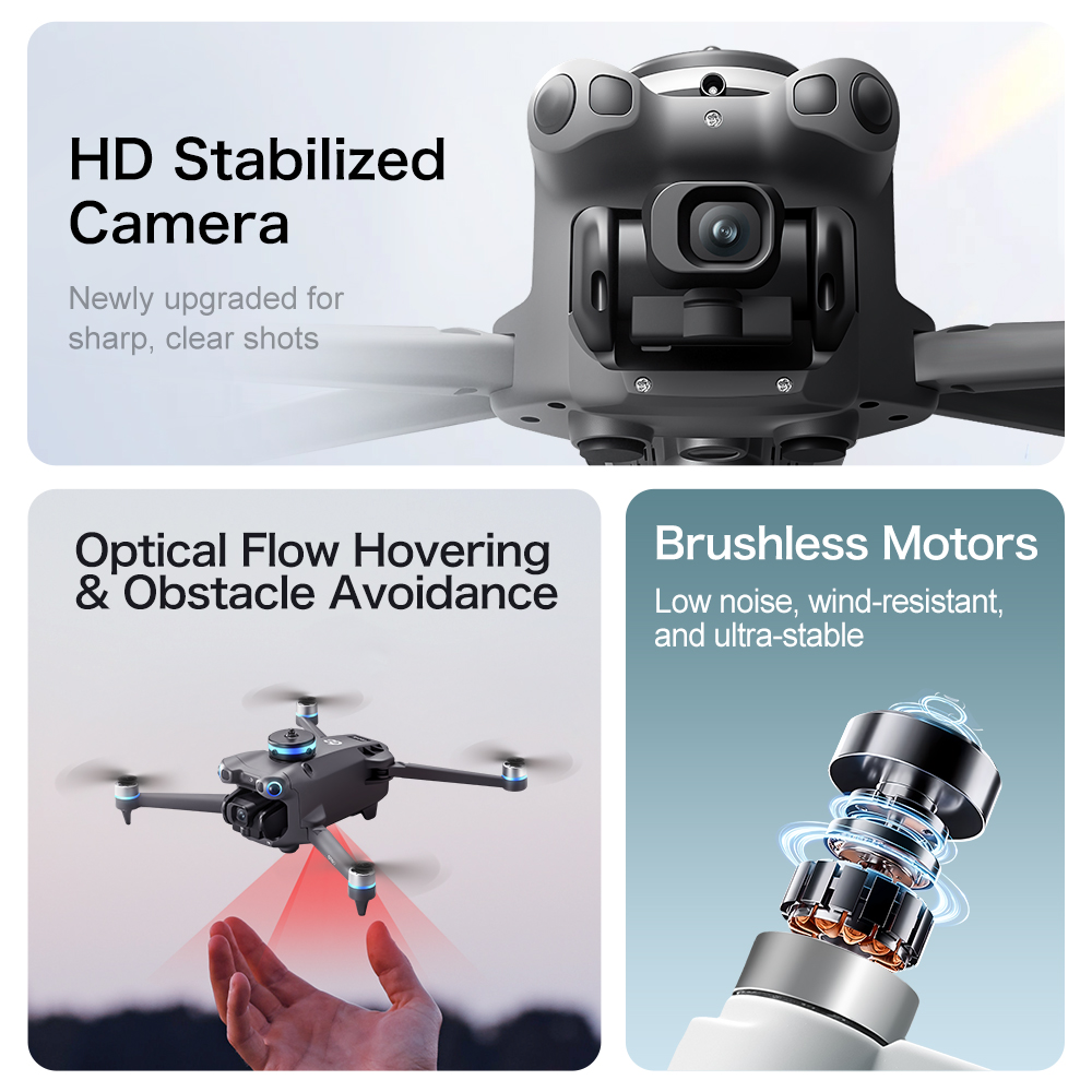 Dron Cuadricóptero RC Plegable - Fpv Brushless Rc Drone 4K reseña y precio