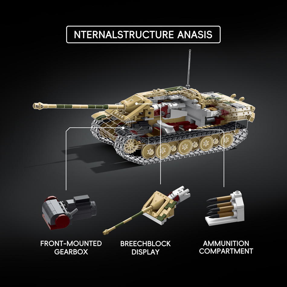 Jagdpanther G1 Sd.Kfz. Militar - Lego Compatible Military Tank reseña y precio