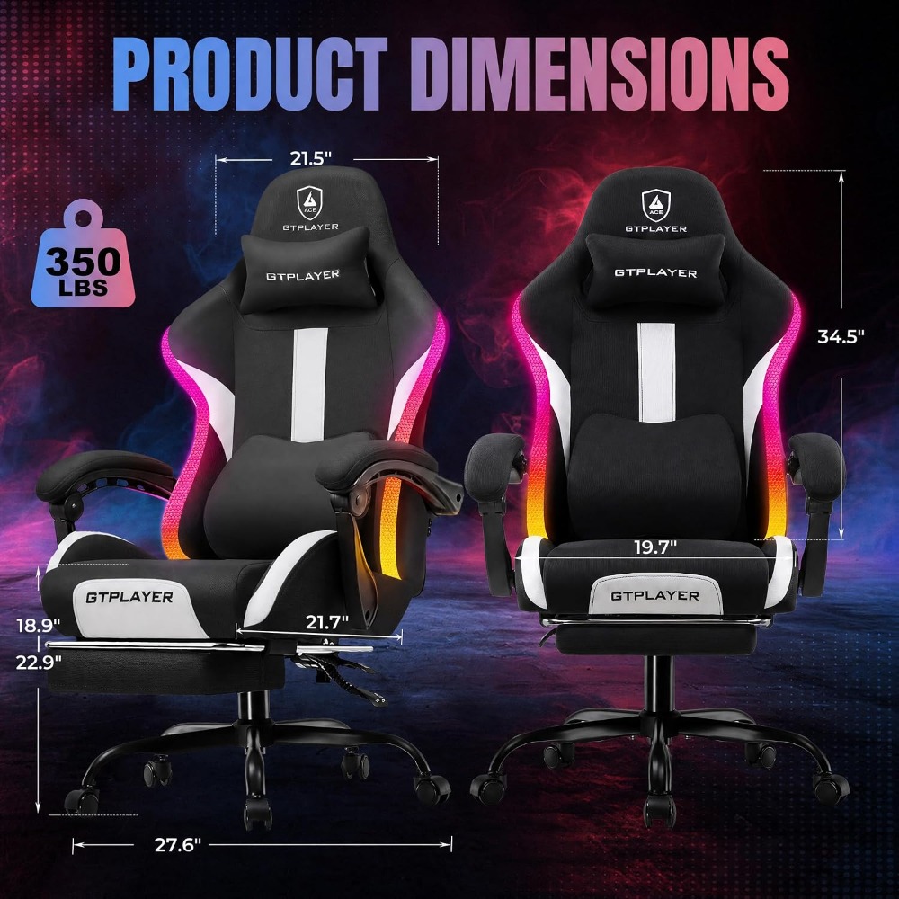 Silla de Juego RGB con Reposap - Video Games reseña y precio