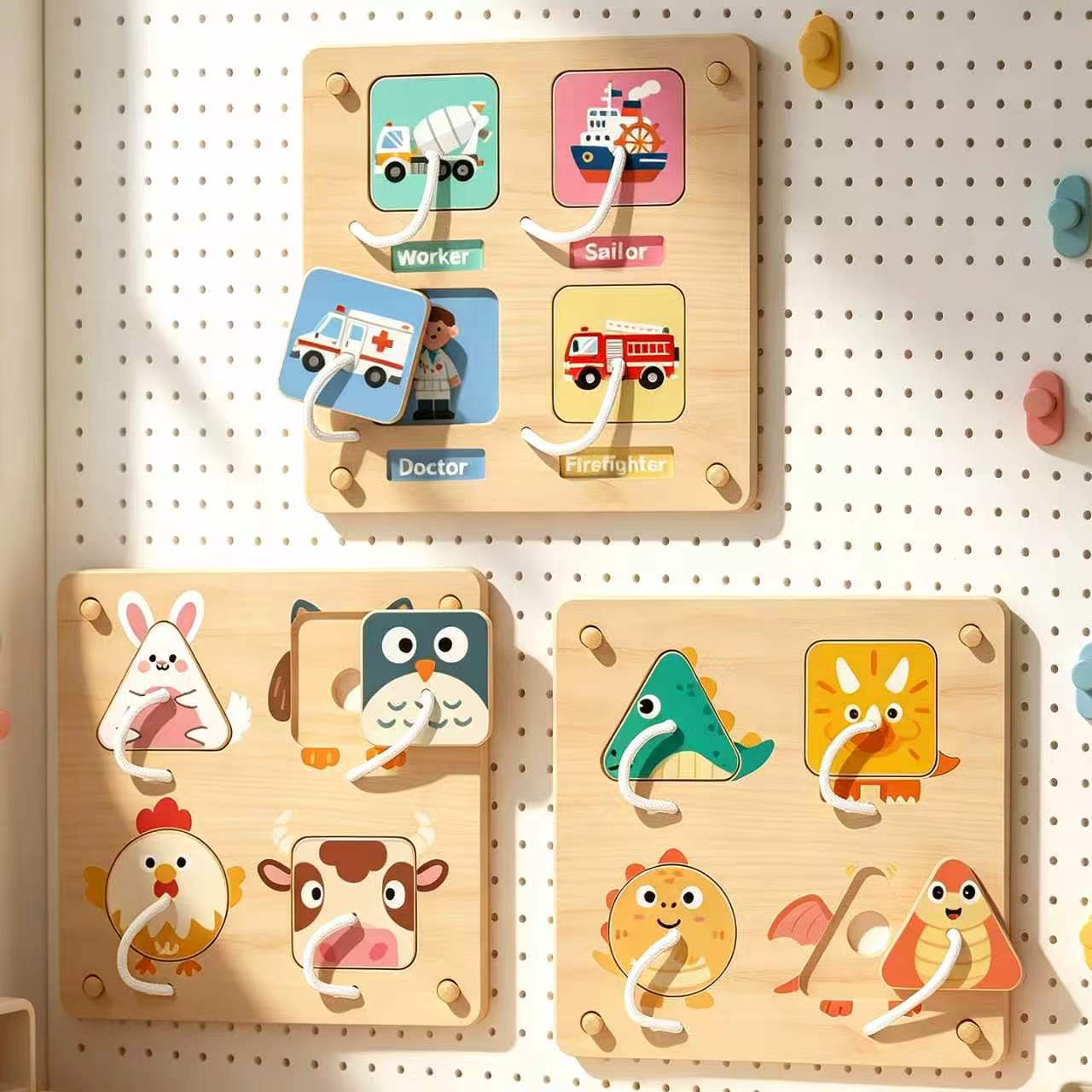 Tablero de Actividades Montess - Montessori Wooden Busy Board Toddler reseña y precio