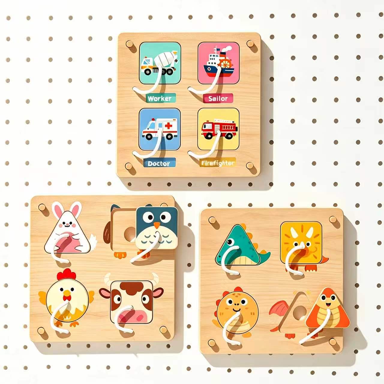 Tablero de Actividades Montess - Montessori Wooden Busy Board Toddler reseña y precio