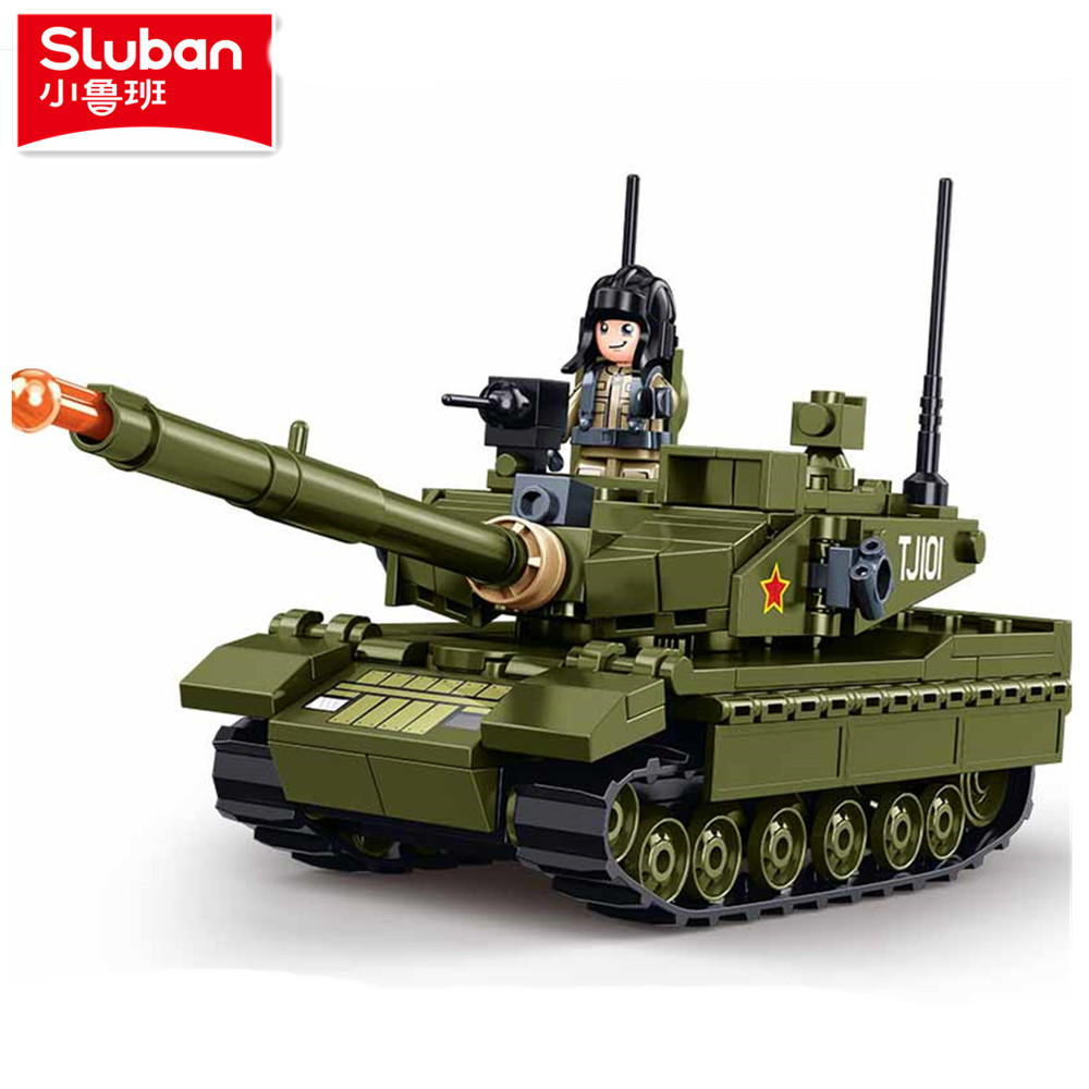 Sluban 183 Uds. Modelo de tanq - Lego Compatible Military Tank reseña y precio