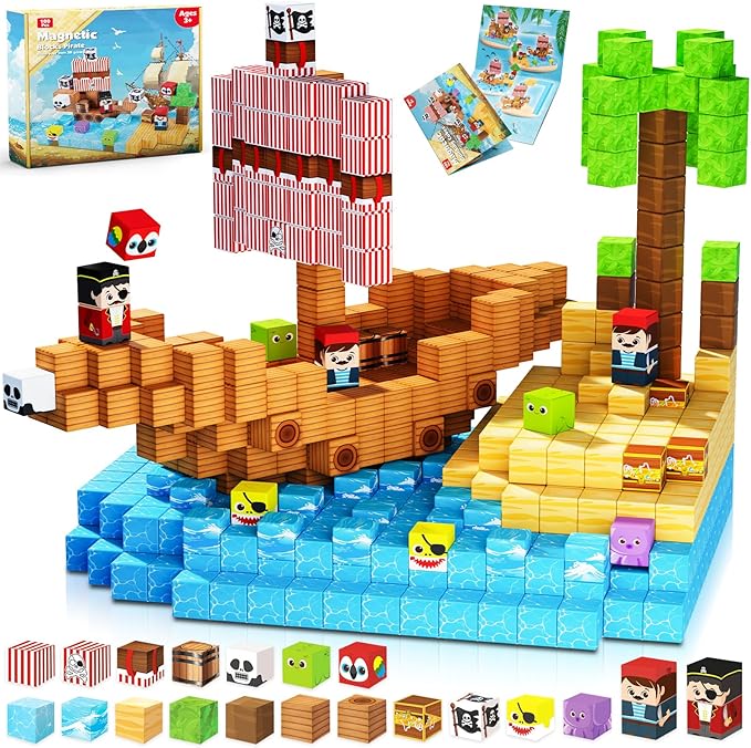 Bloques magnéticos-Juego mundi - Magnetic Building Tiles Set 100Pcs reseña y precio